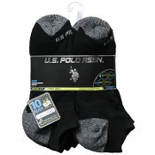 Wholesale - 10pk MEN BLK L/C CUSHION SOCKS U.S. POLO ASSN. SIZE 6-12 C/P 48, UPC: 662239080484